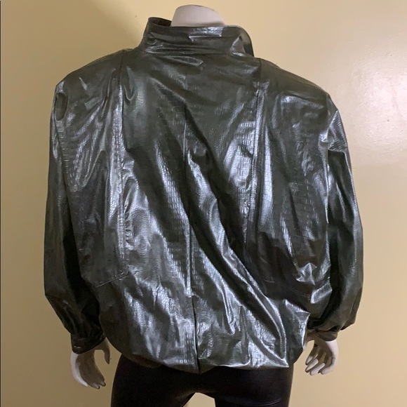 Vintage 80’s Unisex Vinyl Bomber Jacket Whippette. Good vintage wear or costume. - Picture 3 of 7